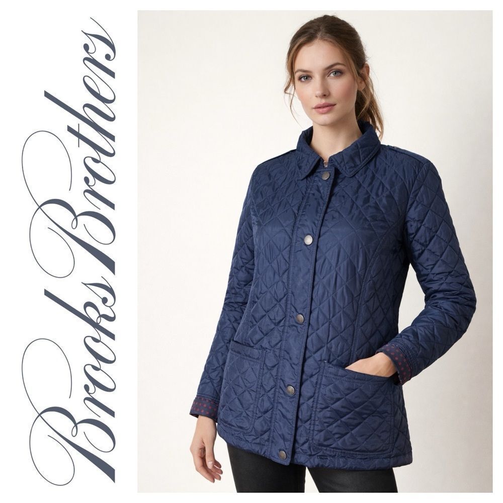 Brooks Brothers Women’s Quilted Jacket – Navy Blue | Classic & Lightweight